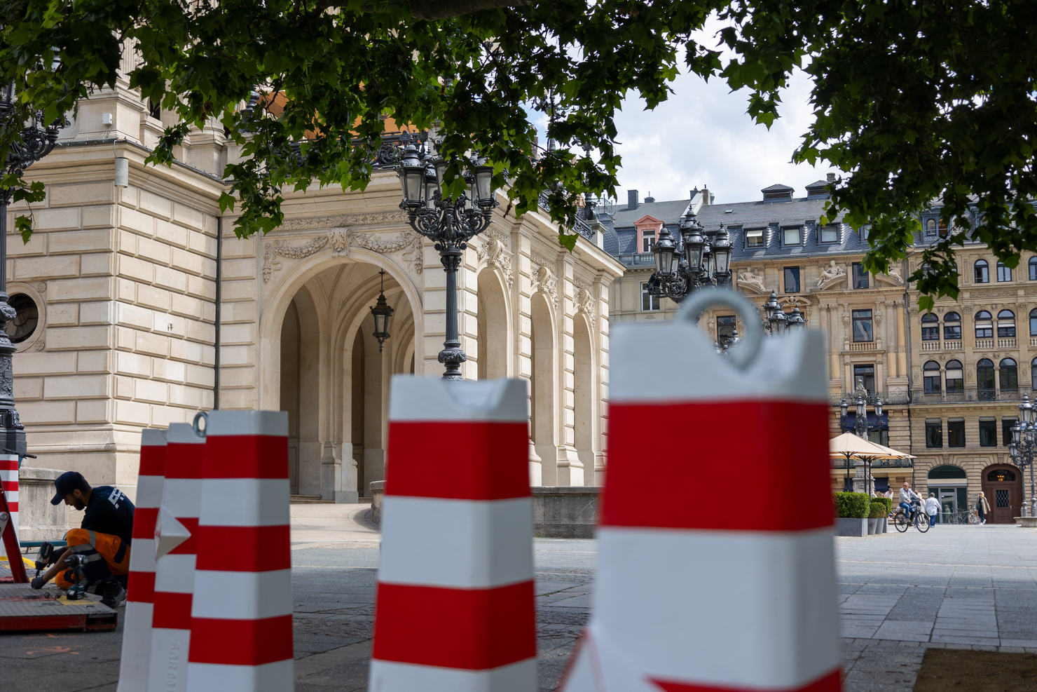 Fahrzeugsperre City Safe vor Alter Oper in Frankfurt