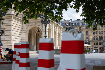 Fahrzeugsperre City Safe vor Alter Oper in Frankfurt